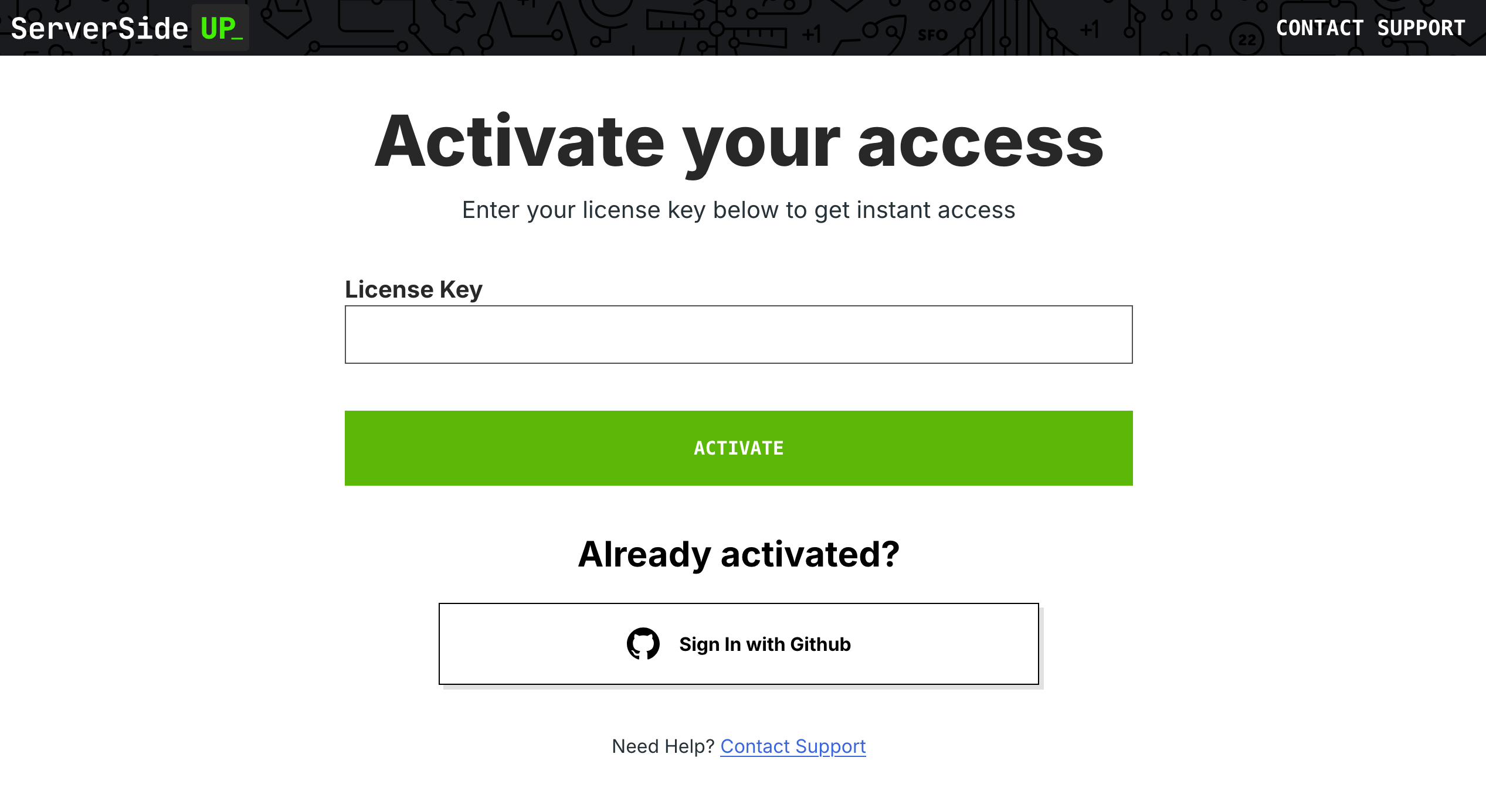 Activate your license key