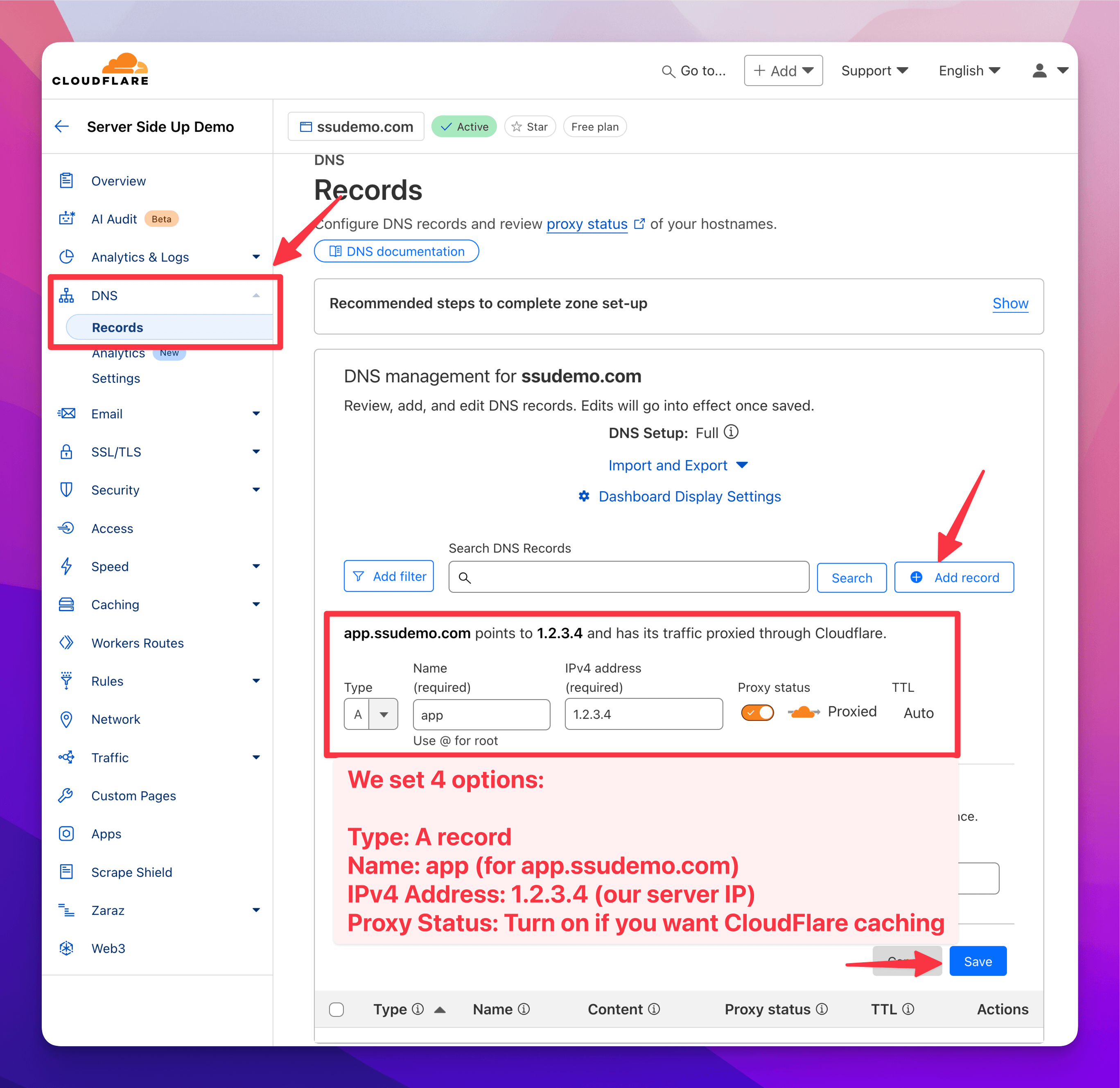 Add the IP address to your DNS records